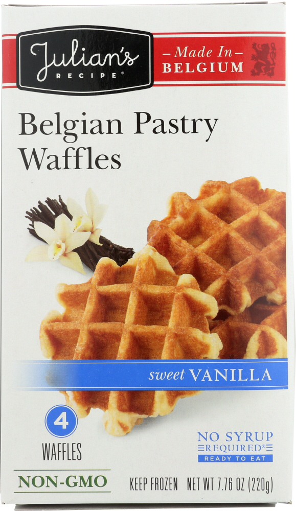 Julian's Recipe Waffles, Belgian Pastry, Sweet Vanilla