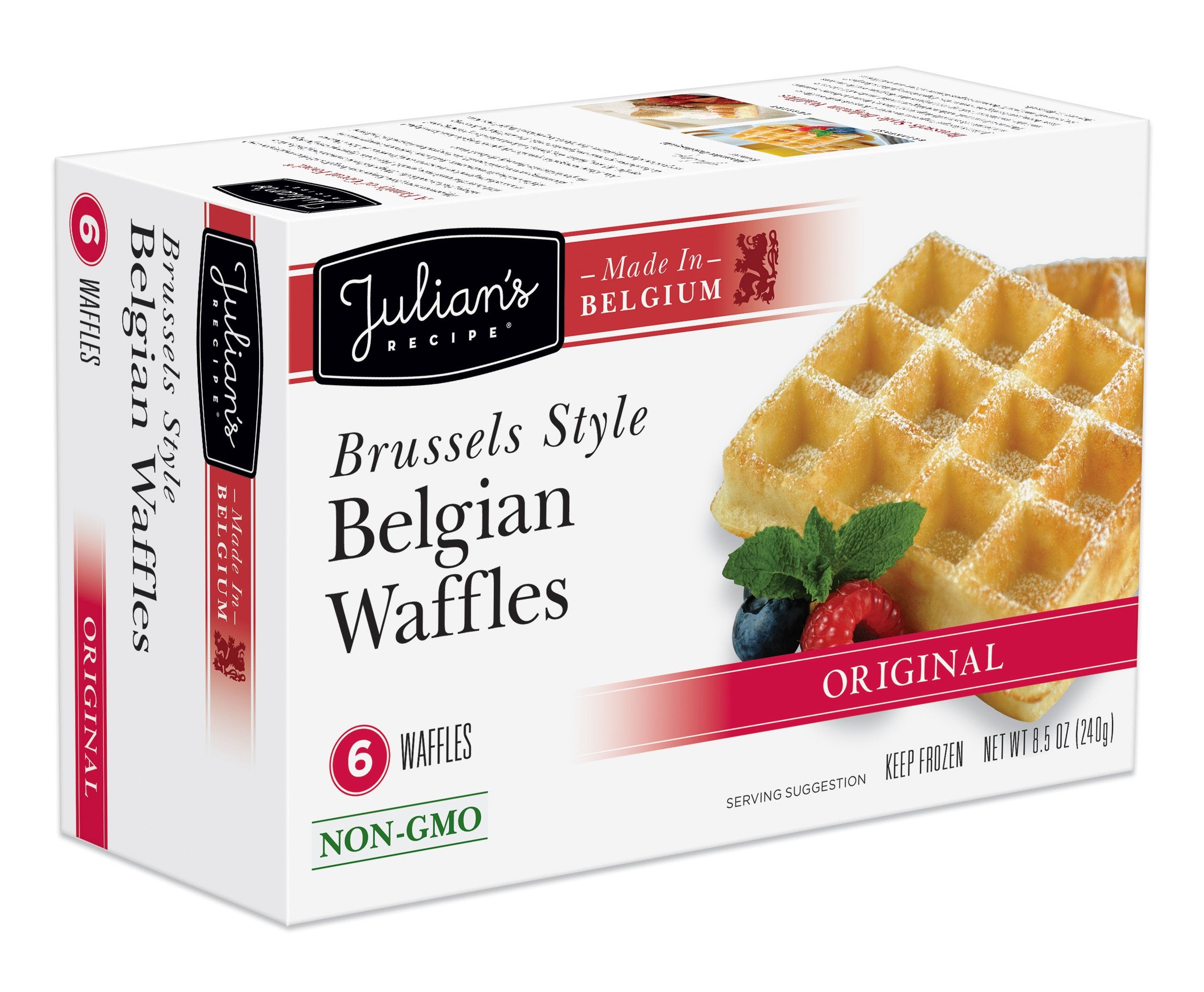 Julian's Recipe Belgian Waffles, Original, Brussels Style