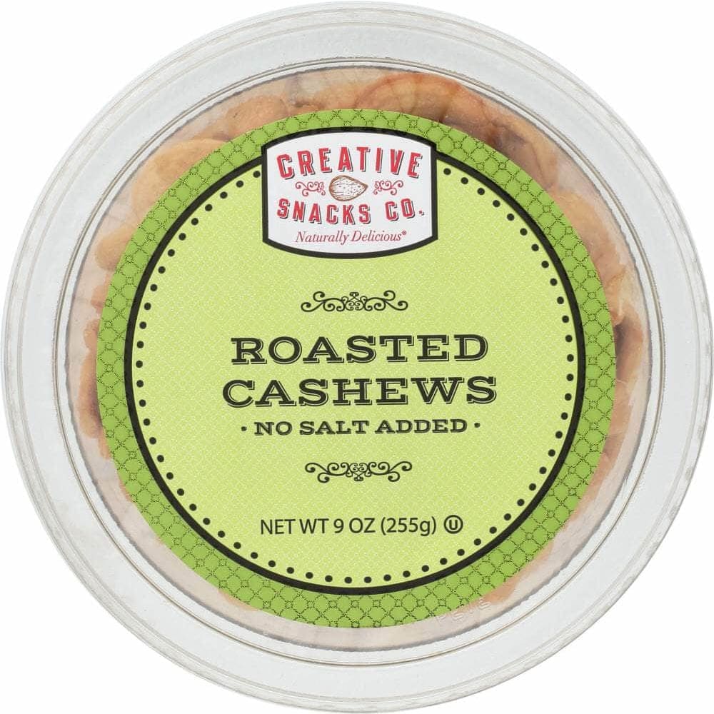 Creative Snacks Cashews, No Salt Added, Roasted 9 Oz