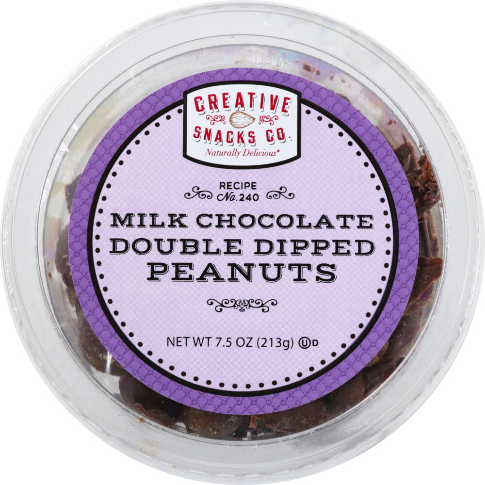 Creative Snacks Peanuts, Milk Chocolate, Double Dipped 7.5 Oz