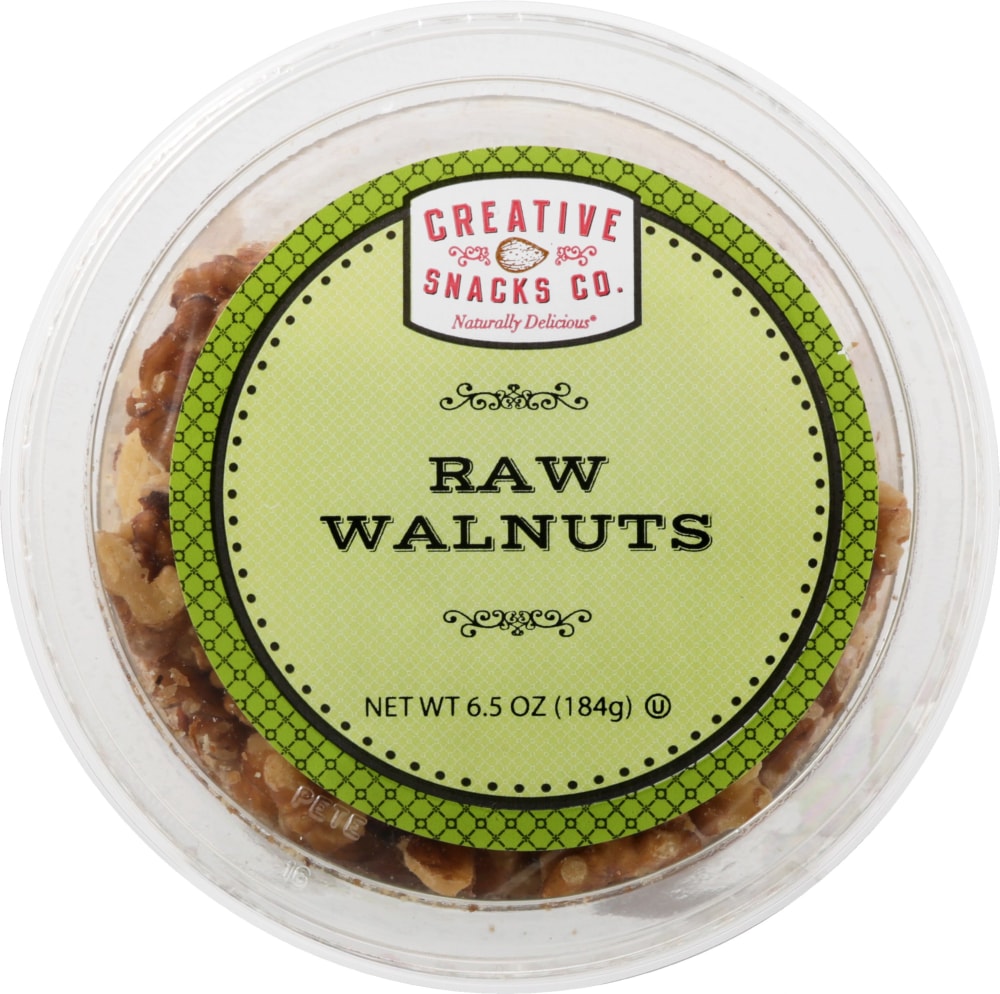 Creative Snacks Halves Cup Raw Walnut, 6.5 Oz