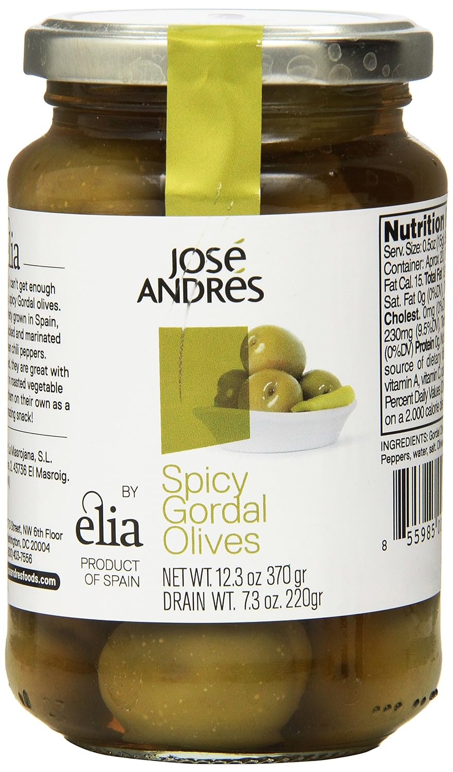 Think Food Products Llc Jose Andres Foods Spicy Gordal Olives, 12.3 Ounce