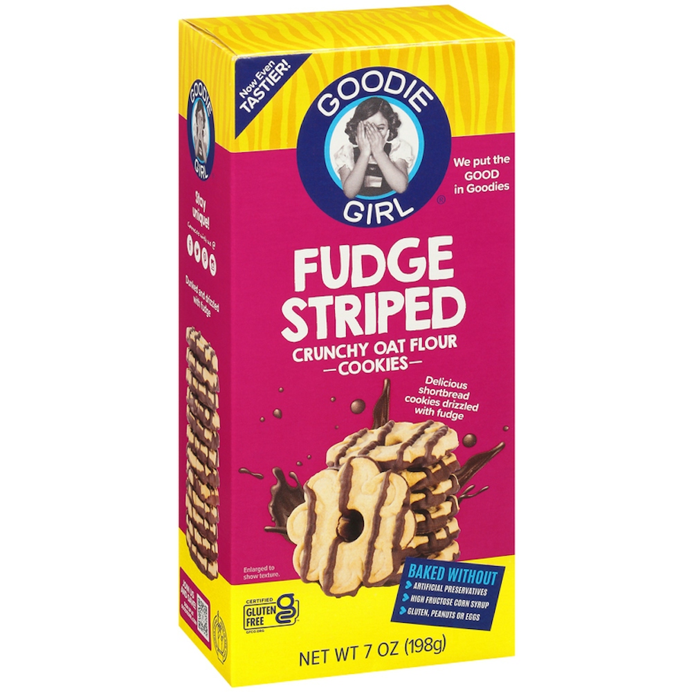 Goodie Girl Fudge Striped Cookies, 7 Ounce -- 6 Per Case