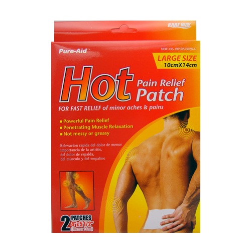 PureAid P.A Hot Patch 2pk 4X5.5in-whole