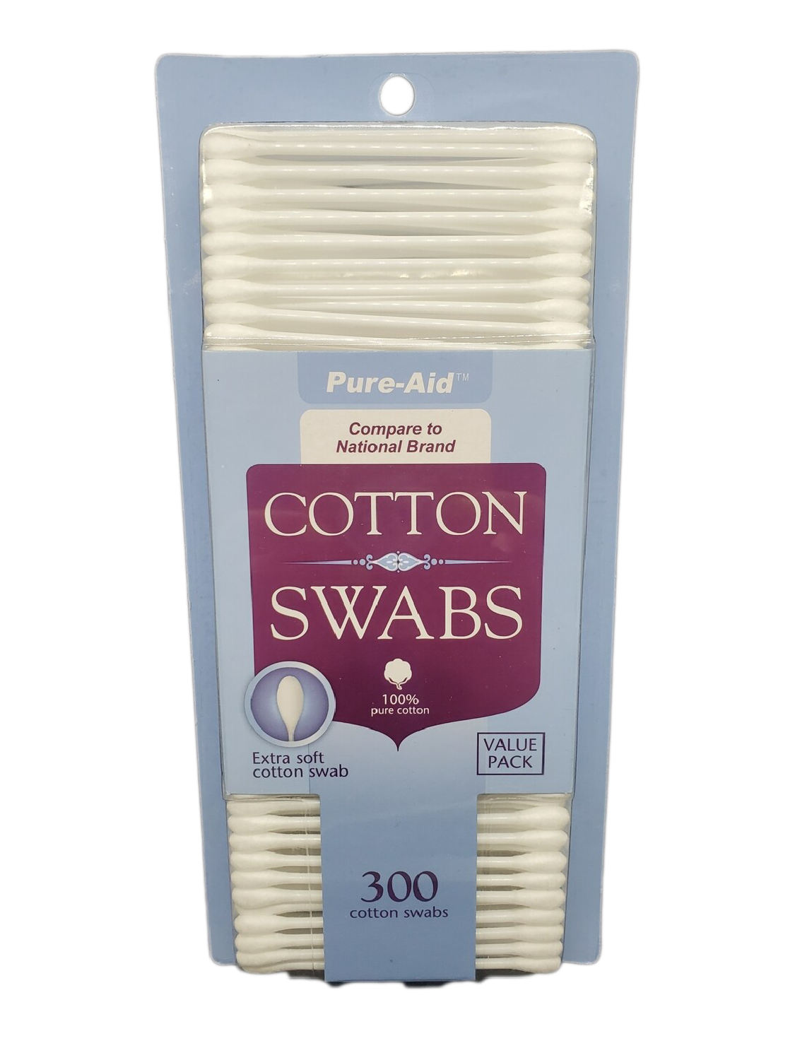 Pure Aid Cotton Swabs 300CT