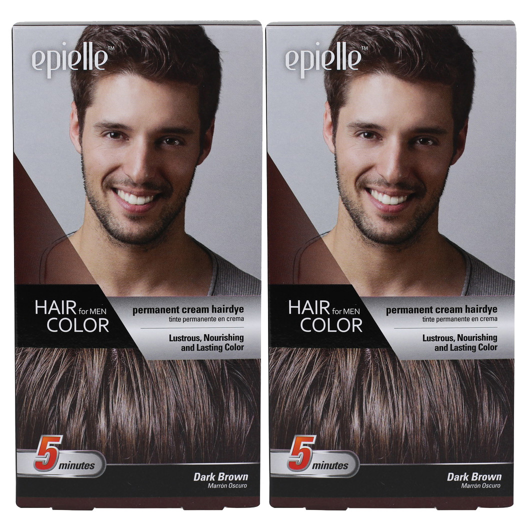 Epielle 5 Minute Hair Color For Men DARK BROWN Lot Of 1, 2, 3 & 6 ( 1.35 Oz)