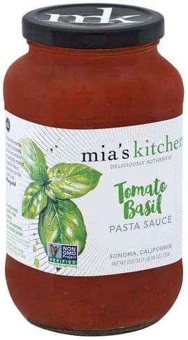 Mia's Kitchen Authentic Pasta Sauce Tomato Basil