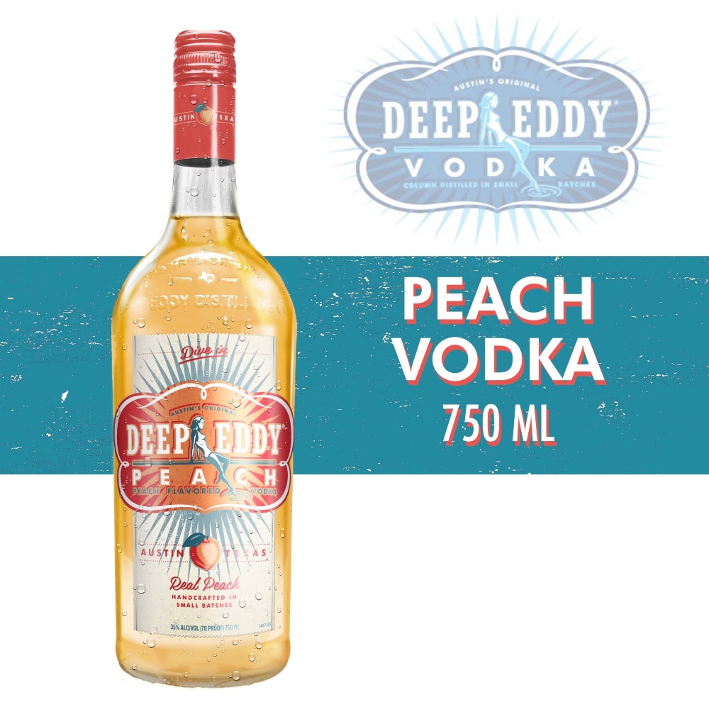 Deep Eddy Vodka Flavors- Peach, 750 Ml