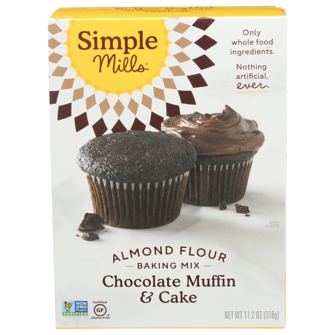Simple Mills Gluten Free Chocolate Muffin & Cake Almond Flour Baking Mix - 11.2oz
