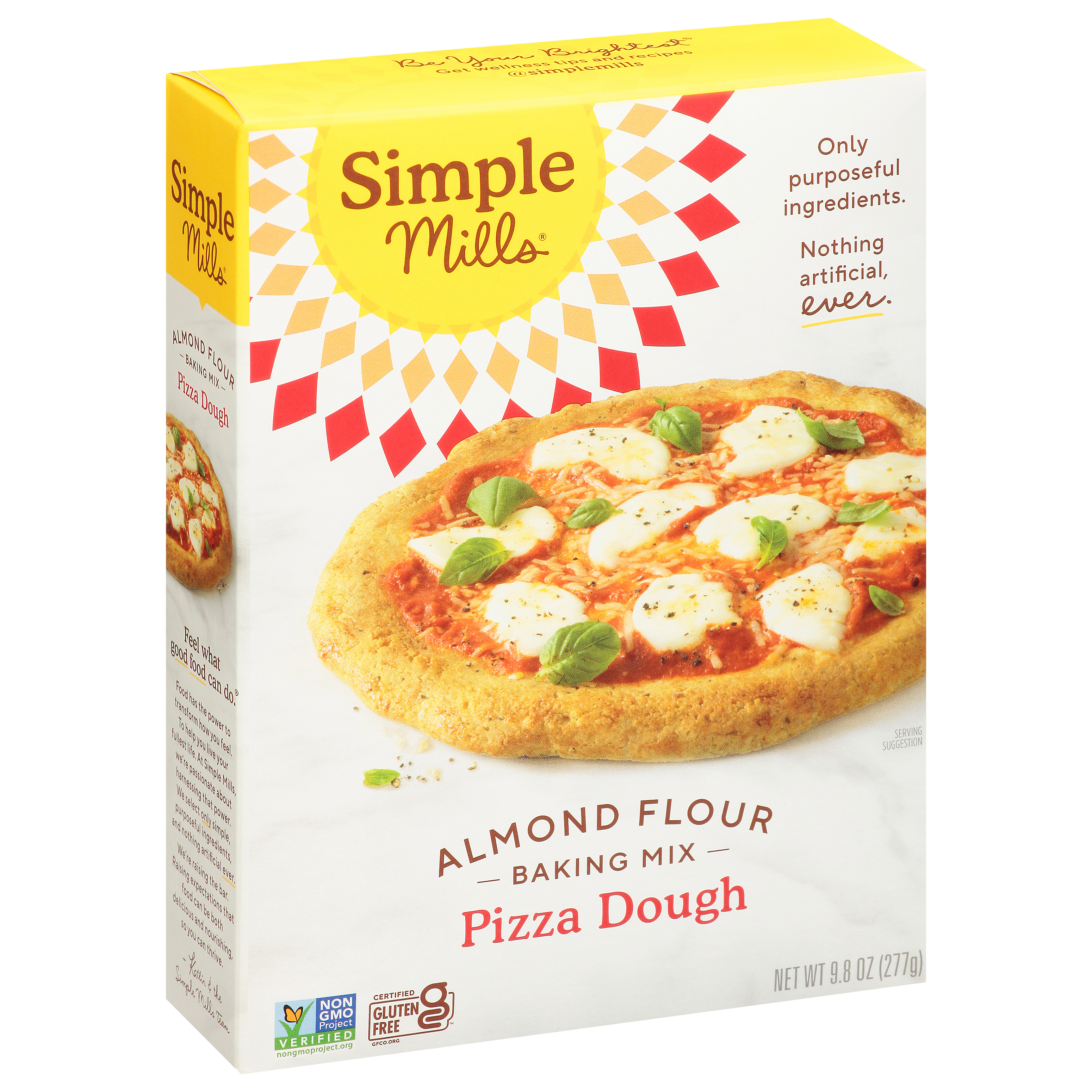 Simple Mills Baking Mix, Pizza Dough, Almond Flour, 9.8 Ounce