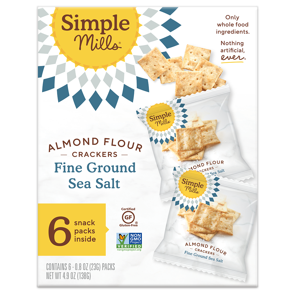 Simple Mills Fine Ground Sea Salt Almond Flour Crackers - 4.25 Ounce