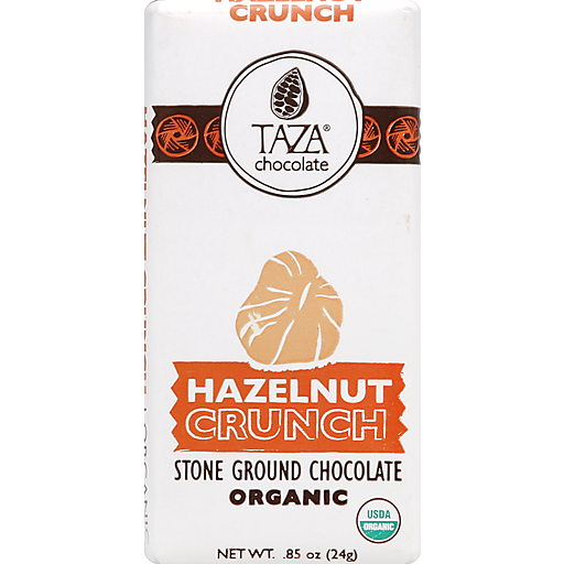 Taza Dark Chocolate, Stone Ground, Organic, Hazelnut Crunch