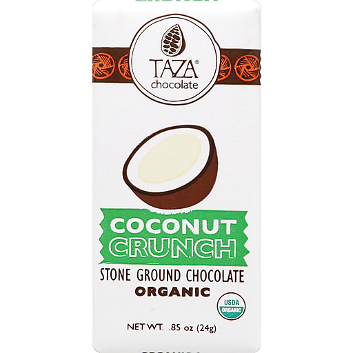Taza Dark Chocolate, Stone Ground, Organic, Coconut Crunch
