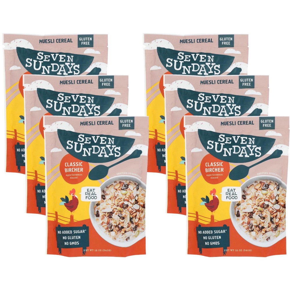 Seven Sundays Apple Cinnamon Almond Muesli Cereal - Case Of 6/12 Oz