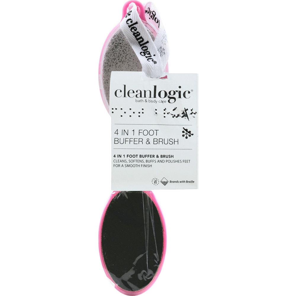 Cleanlogic Foot Buffer & Brush, 4 In 1