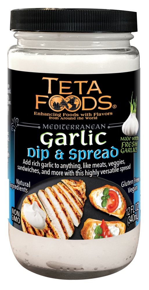 Teta Foods Garlic Dip & Spread, Gourmet Mediterranean, Original