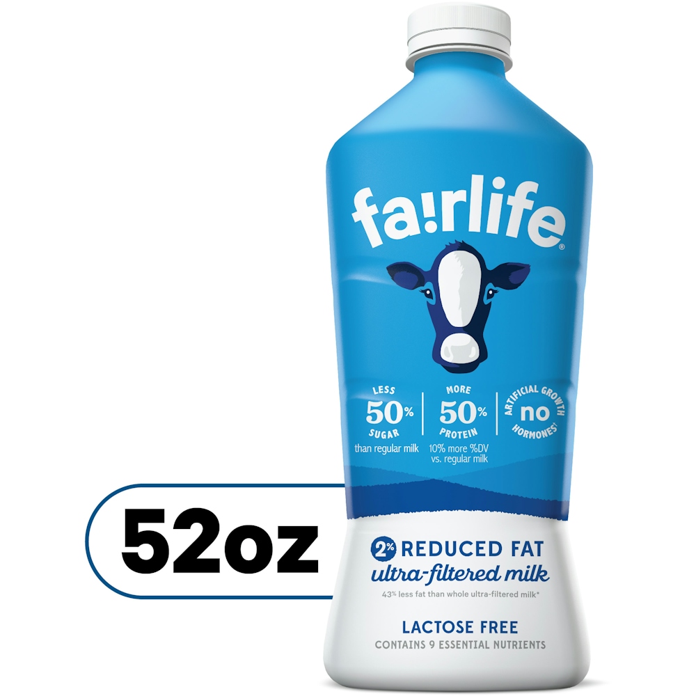 Fairlife 2% Reduced Fat Ultra Filtered Milk, Lactose Free 52 Fl Oz