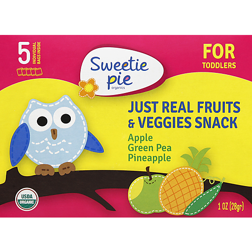 Sweetie Pie Organics Apple, Green Pea, Pineapple Fruits & Veggies Snack