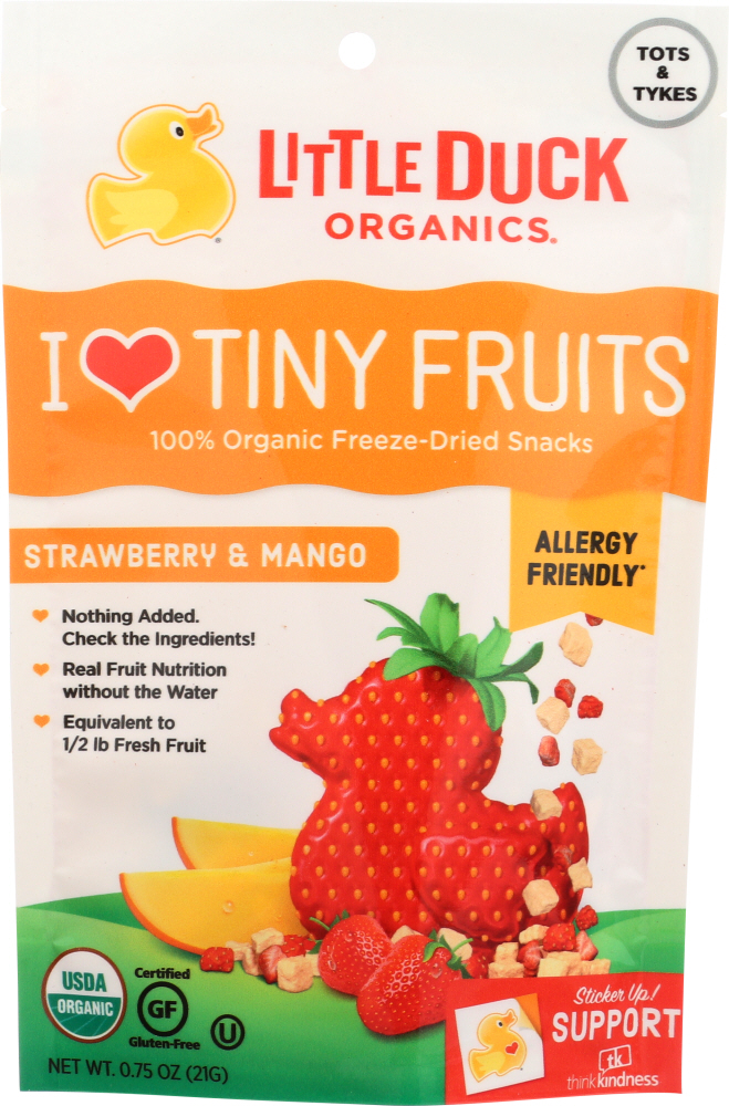 Little Duck Organics Tiny Fruits Freeze Dried Snacks Strawberry & Mango