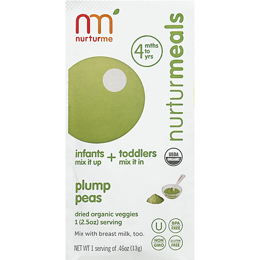 Nurturme Plump Peas, 4 Mths To 4 Yrs 0.46 Oz