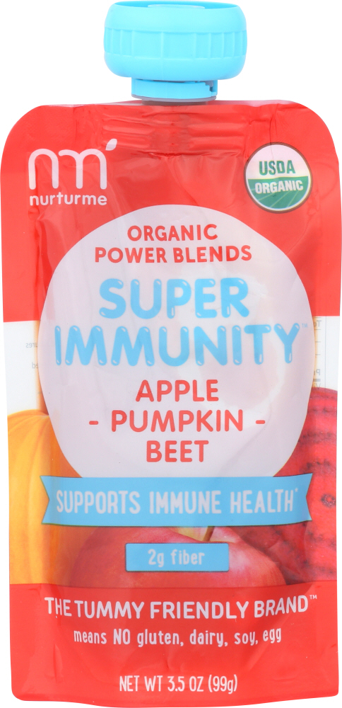 NurturMe Power Blends Super Immunity, Organic, Beet + Apple + Pumpkin