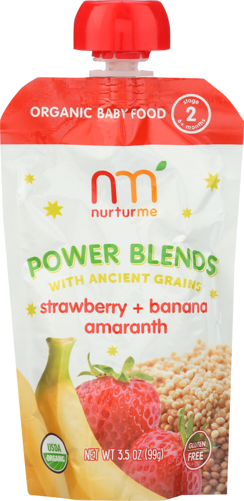 NurturMe Power Blends With Ancient Grains, Strawberry, Banana, Amaranth - 3.5oz
