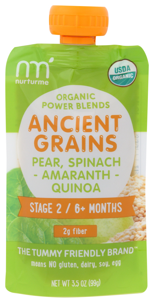 NurturMe Power Blends Ancient Grains, Organic, Quinoa + Pear + Spinach + Amaranth