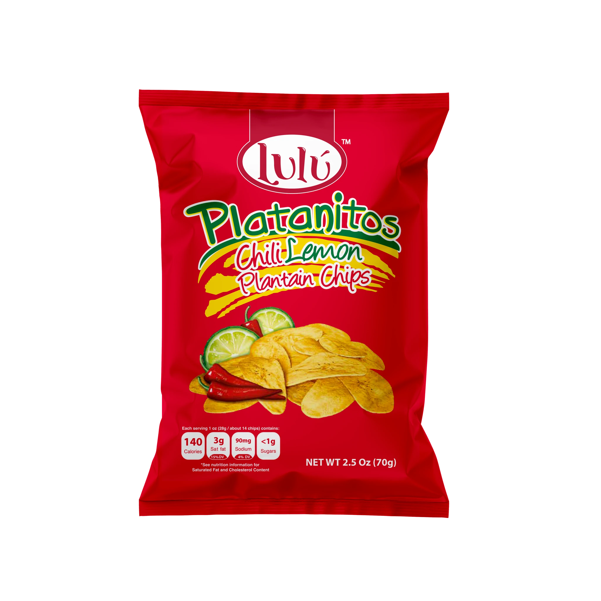 Lulu Plantain Chips Platanitos Chili Lemon 70 G