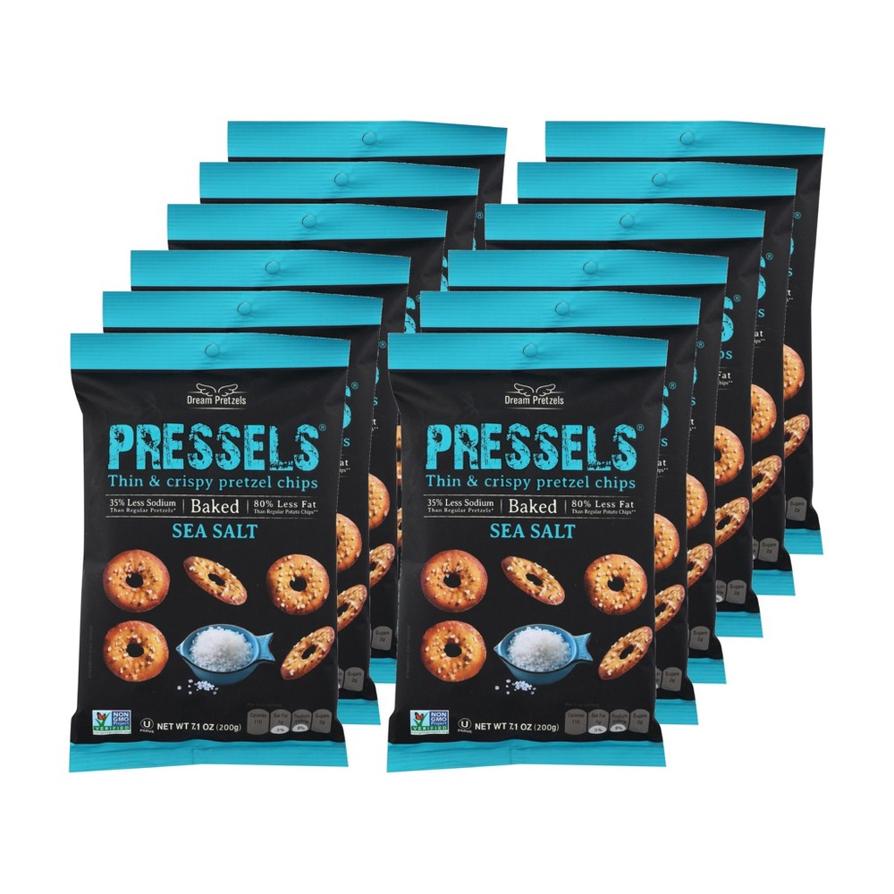Pressel's Dream Pretzels Original Thin & Crispy Chips - Case Of 12/7.1 Oz