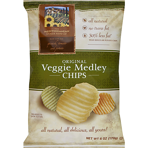 Mediterranean Snacks Chips, Original Veggie Medley