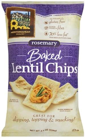 Mediterranean Snacks Lentil Chips, Baked, Rosemary 4.5 Oz