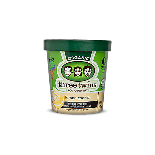 Three Twins Ice Cream, Organic, Lemon Cookie 1 Pt