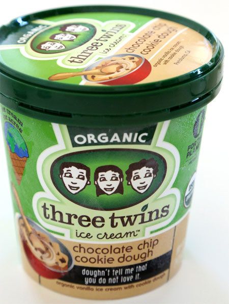 Three Twins Ice Cream, Organic, Chocolate Chip Cookie Dough 1 Pt