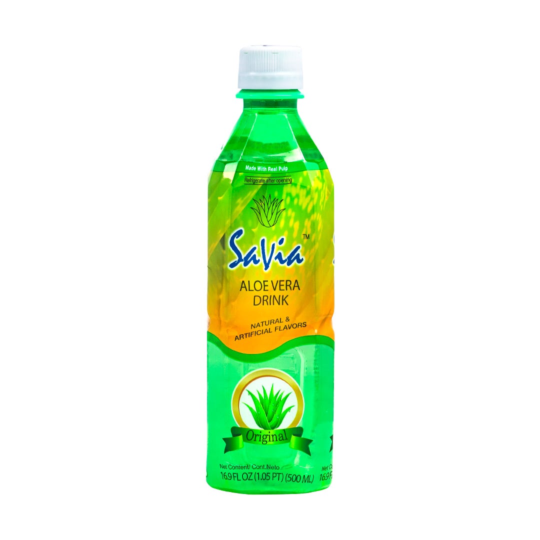 SaVia Aloe Vera Drink, Original 16.9 Oz