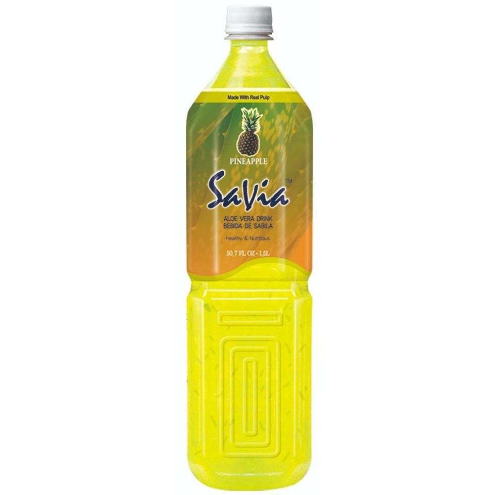 SaVia Aloe Vera Drink, Pineapple 50.7 Oz