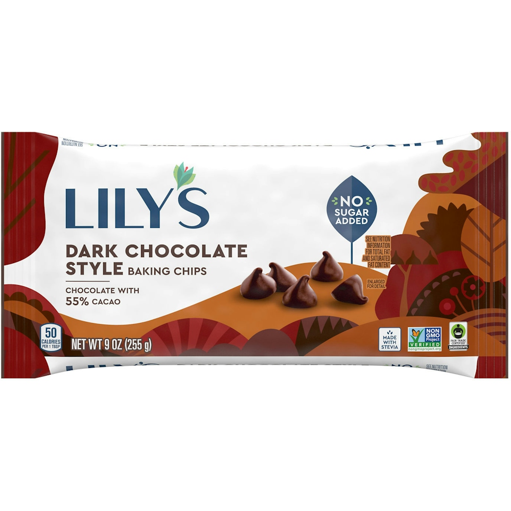 Lily's Premium, Dark Chocolate, 55% Cocoa Baking Chips - 9 Oz