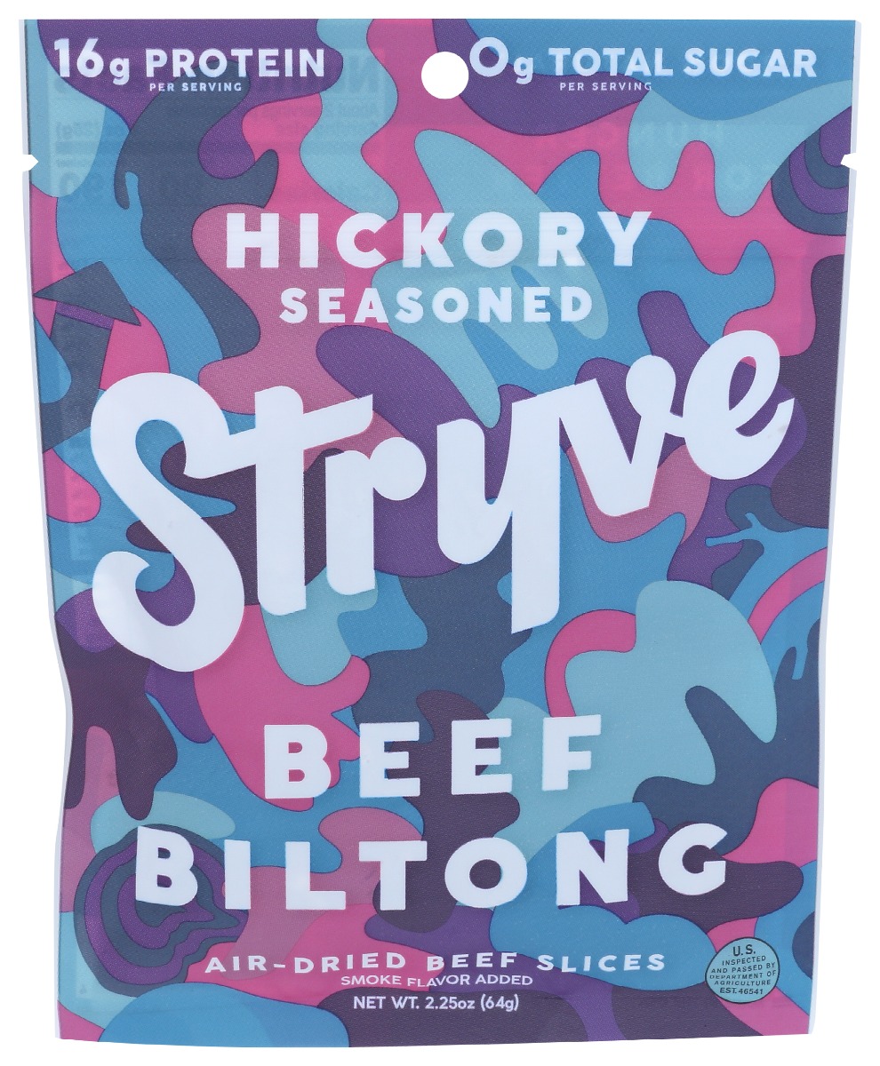 Stryve Beef Biltong, Hickory Seasoned 2.25 Oz