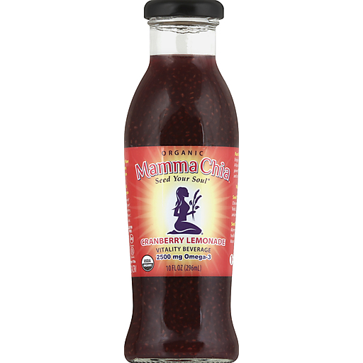Mamma Chia Vitality Beverage, Organic, Cranberry Lemonade 10 Oz