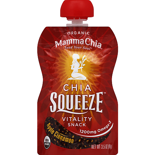 Mamma Chia Squeeze Vitality Snack, Organic, Apple Cinnamon