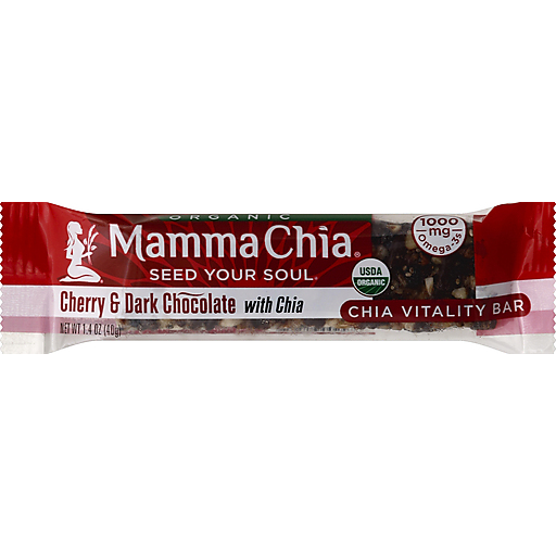 Mamma Chia Organic Vitality Bar Cherry & Dark Chocolate, 1.4 Oz