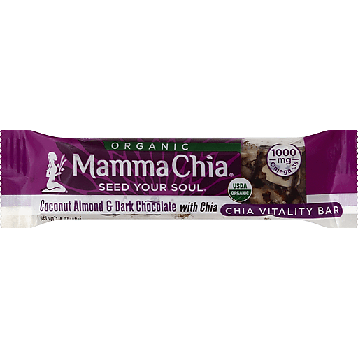 Mamma Chia Vitality Bar, Coconut Almond & Dark Chocolate, Organic 1.4 Oz