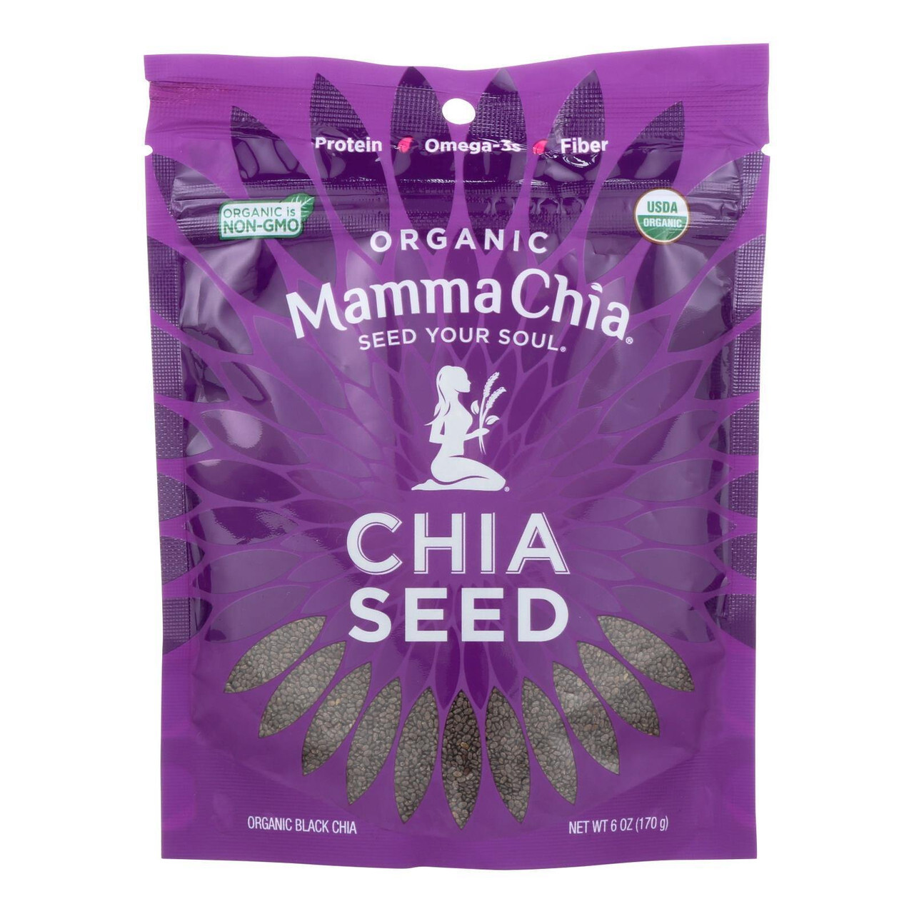 Mamma Chia Organic Seeds, Black, 6 Ounce