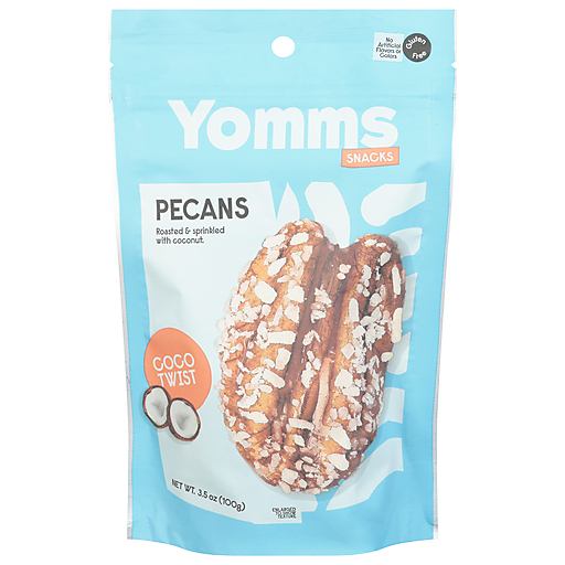 Yomms Pecan Nuts Snack Coco Twist, 3.5 Oz