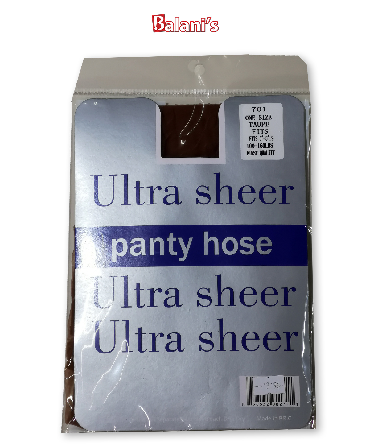 Mill's Beauty Supply Ultra Sheer Pantyhose - 6 Pairs One Size Beige