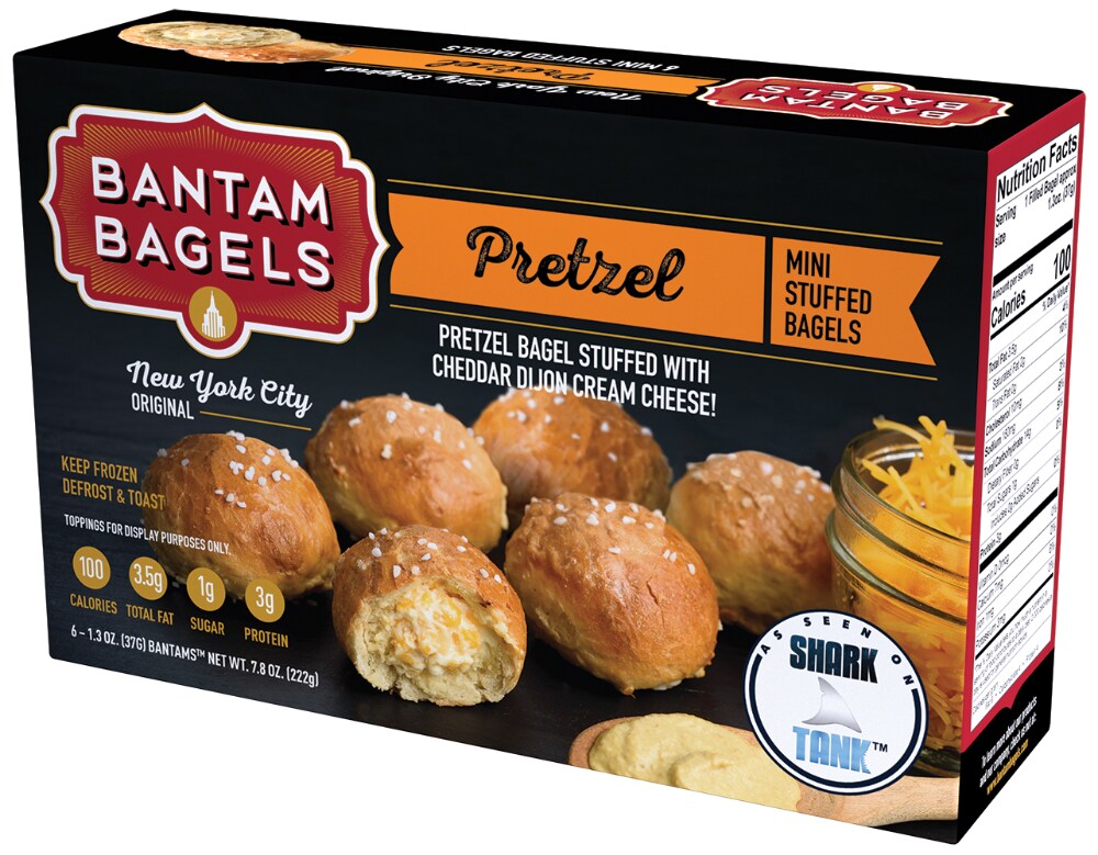 Bantam Bagels Hot Pretzel, Mini Stuffed
