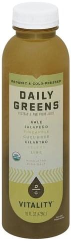Drink Daily Greens Llc Vitality Vegetable And Fruit Juice - 16 Oz
