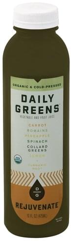 Daily Greens Rejuvenate Vegetable And Fruit Juice - 16 Oz
