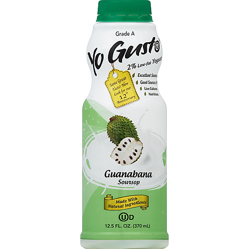 YoGusto Yogurt, 2% Low Fat, Guanabana Soursop 12.5 Oz