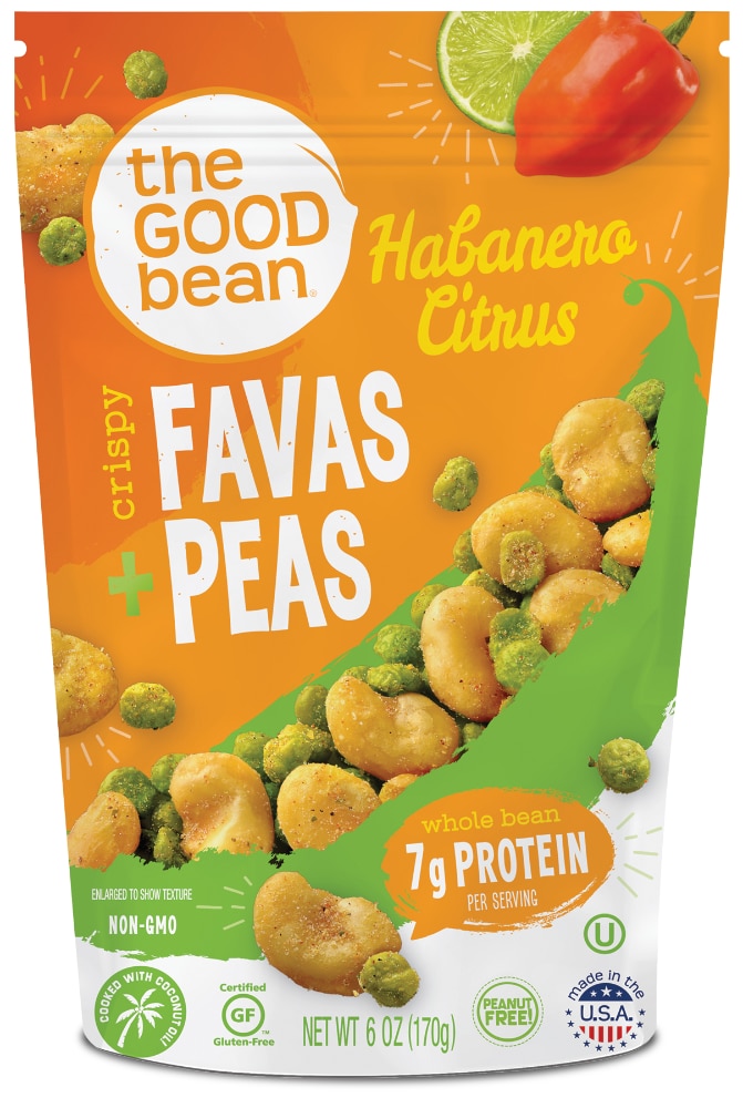 The Good Bean Crispy Habanero Citrus Favas + Peas, 6 Oz