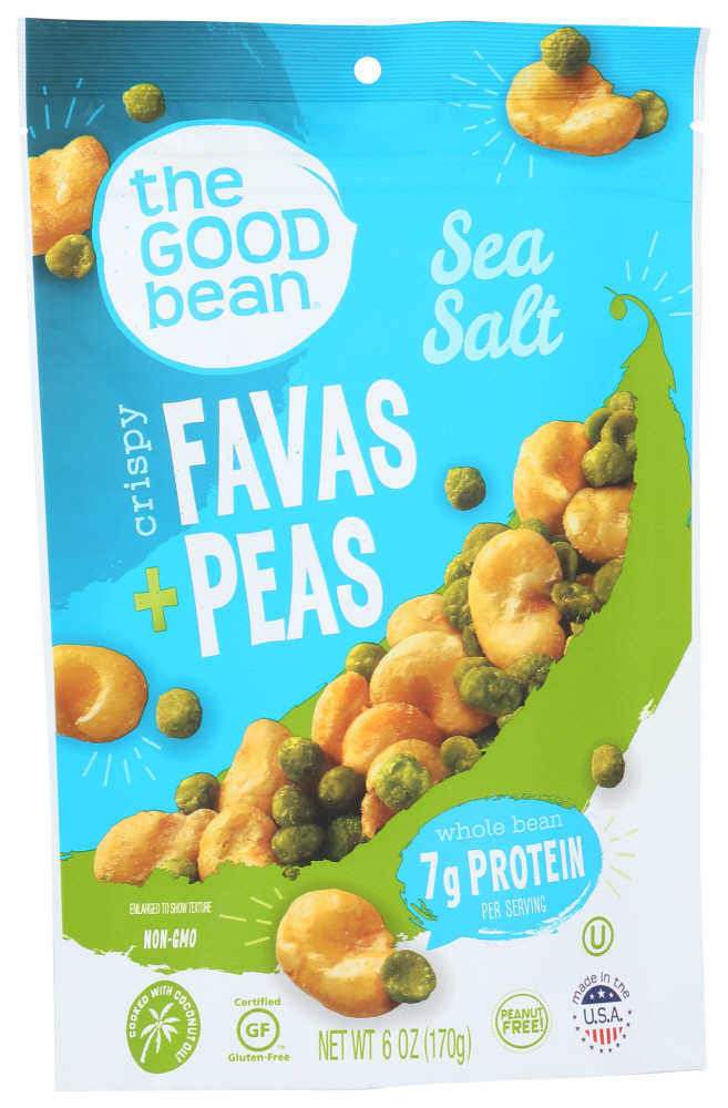 The Good Bean Fava/Peas - Sea Salt - Case Of 6 - 6 Oz